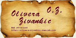 Olivera Živankić vizit kartica